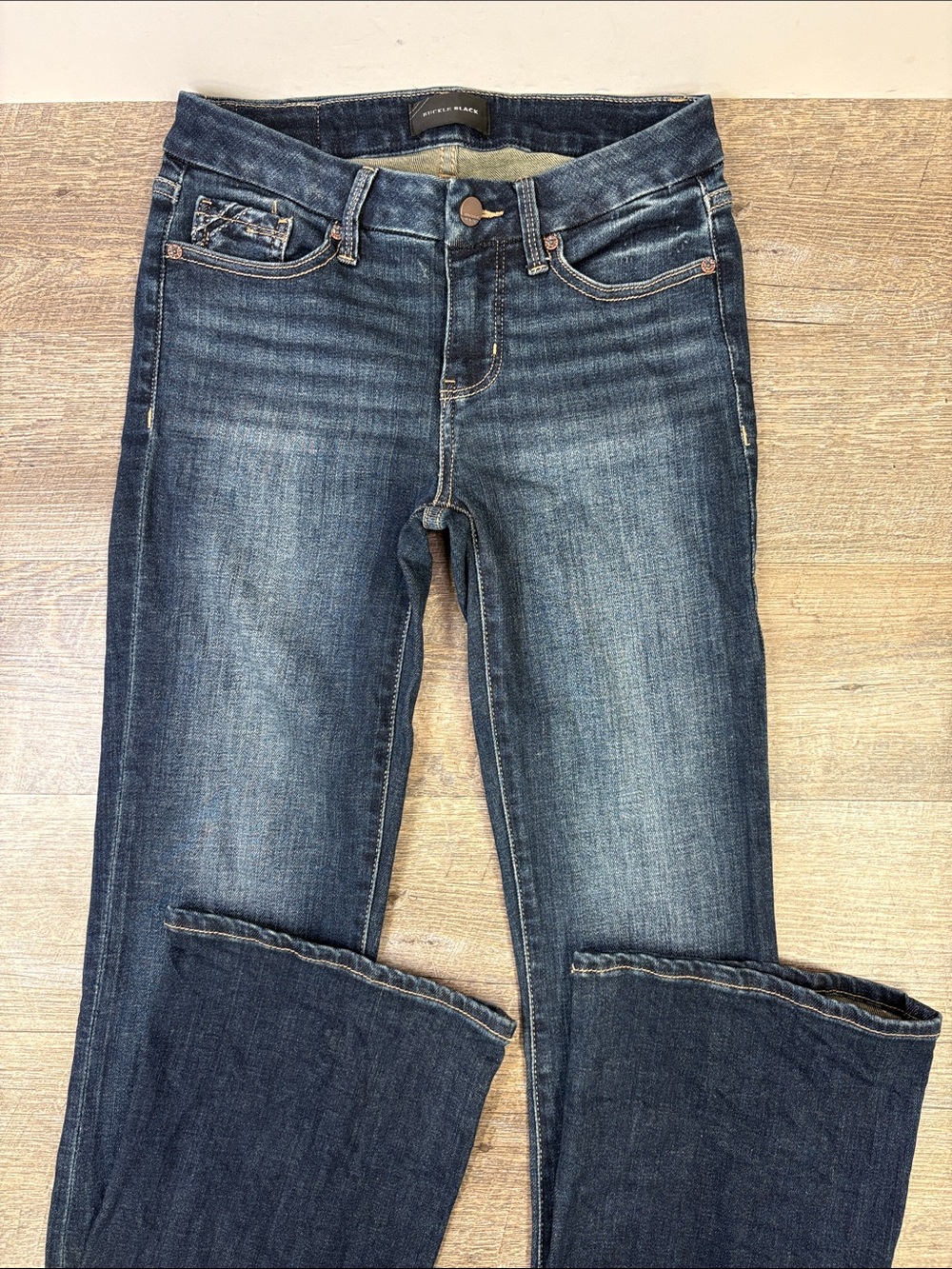 Buckle Black Fit No. 53 Bootcut Stretch Jeans Dark Wash 25 x 38